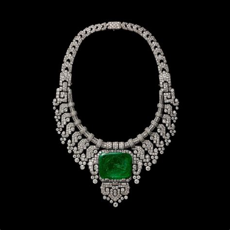 cartier inspired emerald necklace